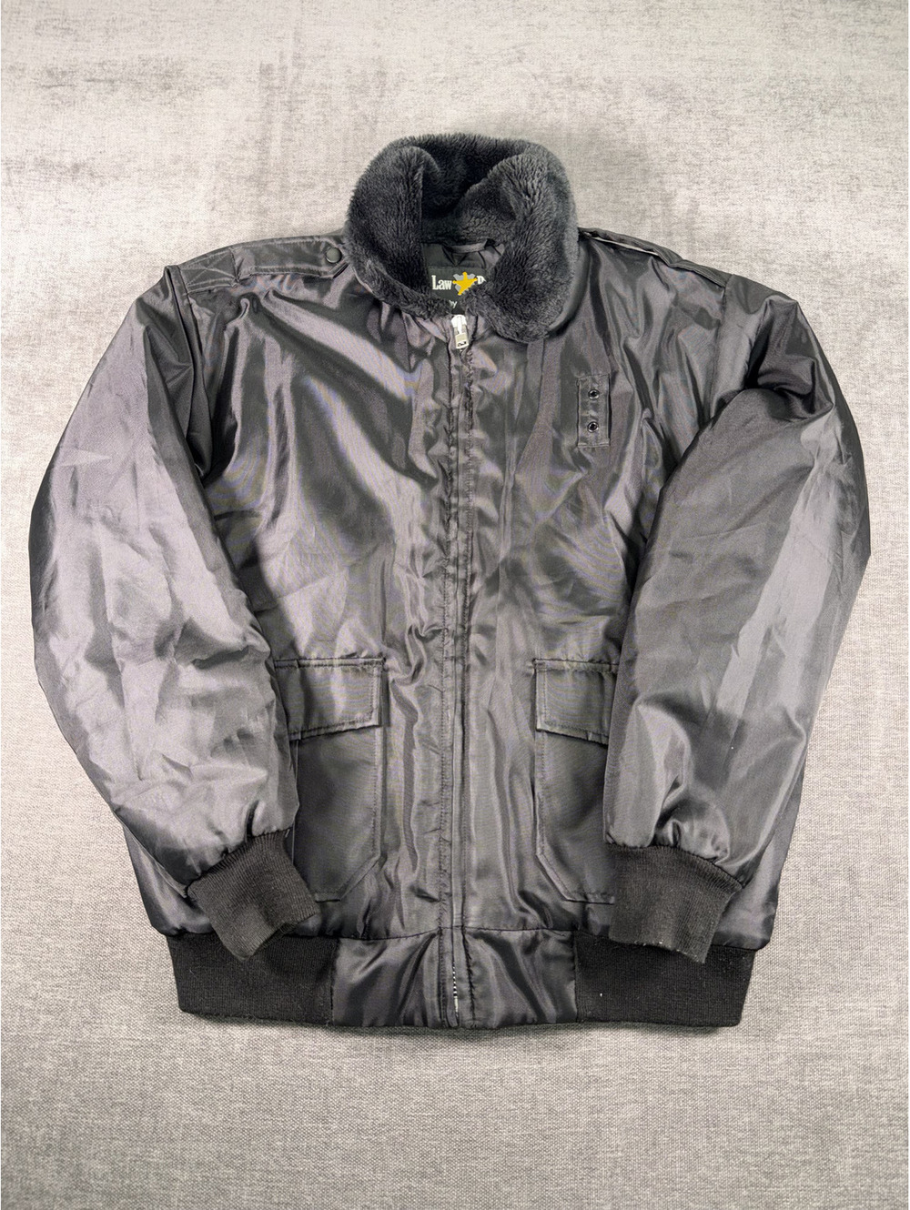 Law Pro Police Bomber Jacket Medium Black Waterproof Polyester